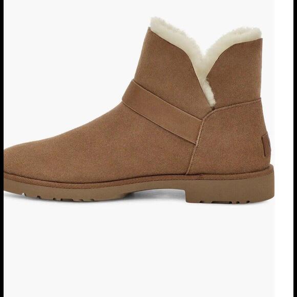 UGG Women's Cozy Brown Shearling Boots with Buckle US size 7 - Picture 5 of 7